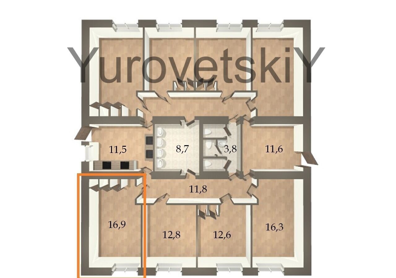 комната г Колпино б-р Трудящихся 33к/3 р-н Колпинский фото 4
