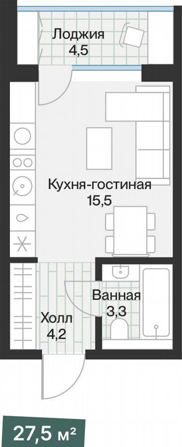 квартира г Тюмень р-н Калининский ул Ямская 994 ЖК «Эклипт» Калининский административный округ фото 1