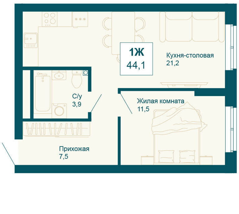 квартира г Екатеринбург р-н Чкаловский Ботаническая ул 8 Марта 197 ЖК «Новая Ботаника» фото 1