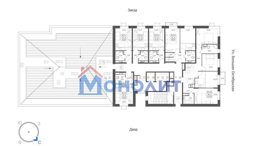 квартира г Ярославль р-н Кировский ул Большая Октябрьская 85 фото 2