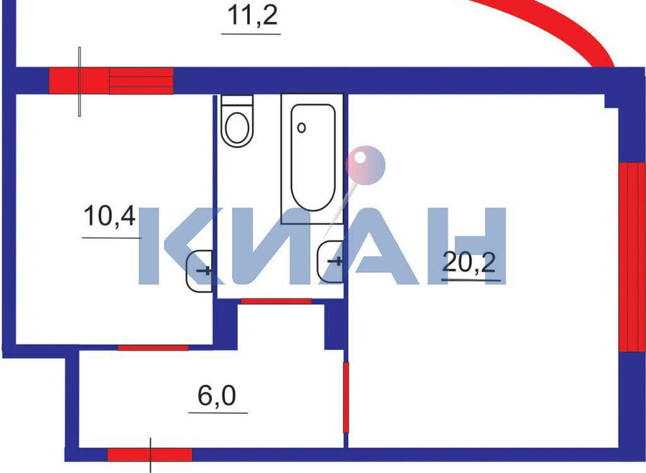 квартира г Красноярск р-н Октябрьский ул Борисова 38 ЖК «Орбита» фото 15