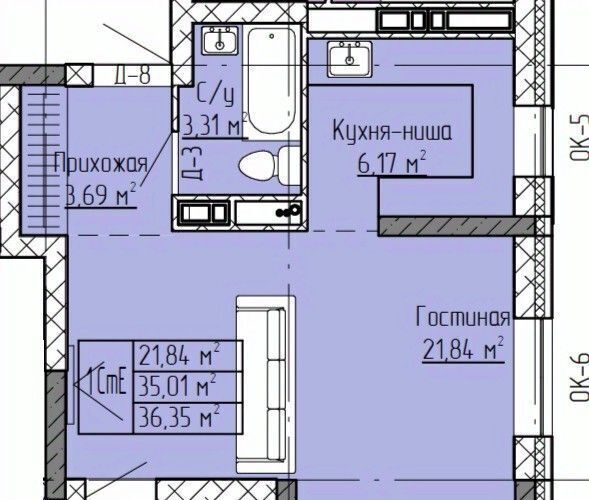 квартира р-н Нижнекамский г Нижнекамск ул Баки Урманче 12 городское поселение Нижнекамск фото 1