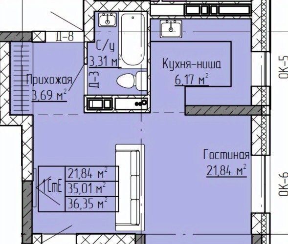 квартира р-н Нижнекамский г Нижнекамск ул Баки Урманче 12 городское поселение Нижнекамск фото 1