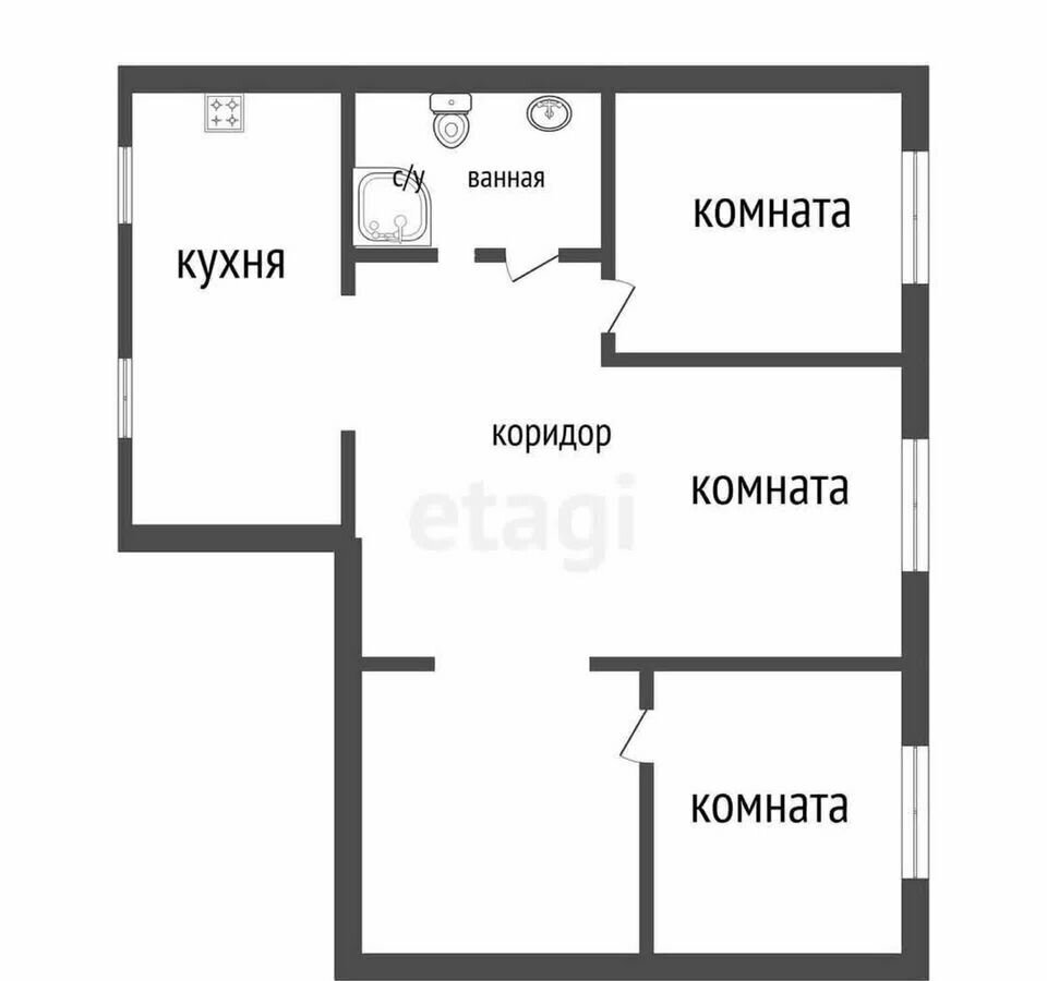 квартира г Курган мкр 2-й р-н Заозерный, жилой район Заозёрный, 21 фото 34