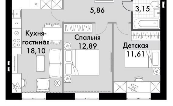 квартира городской округ Наро-Фоминский г Апрелевка ул Парк Апрель 45 ЖК «Парк Апрель» Апрелевка фото 1