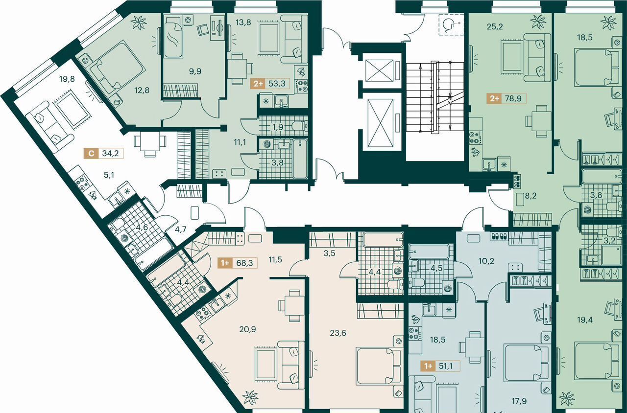 квартира г Новый Уренгой ул Комсомольская 2 фото 2