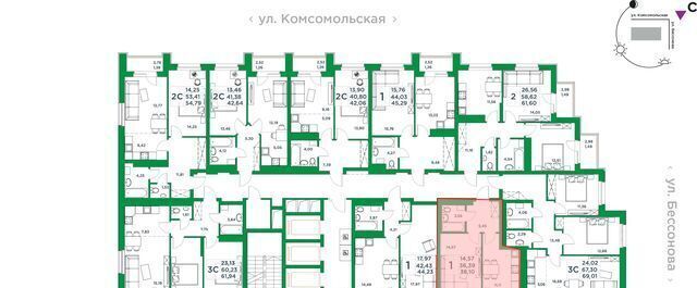 квартира г Уфа р-н Советский ул Комсомольская 8 ЖК «Сапфир» фото 3
