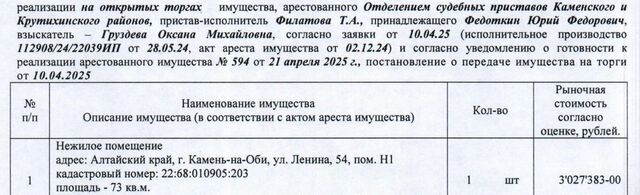 ул Ленина 54 городское поселение г Камень-на-Оби фото