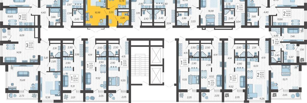 квартира г Сочи микрорайон Бытха Ясногорская улица, 16/2 к 12 фото 2