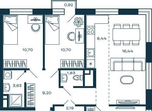 квартира г Красногорск Павшино ул Центральная 68а ЖК М_5 фото 1