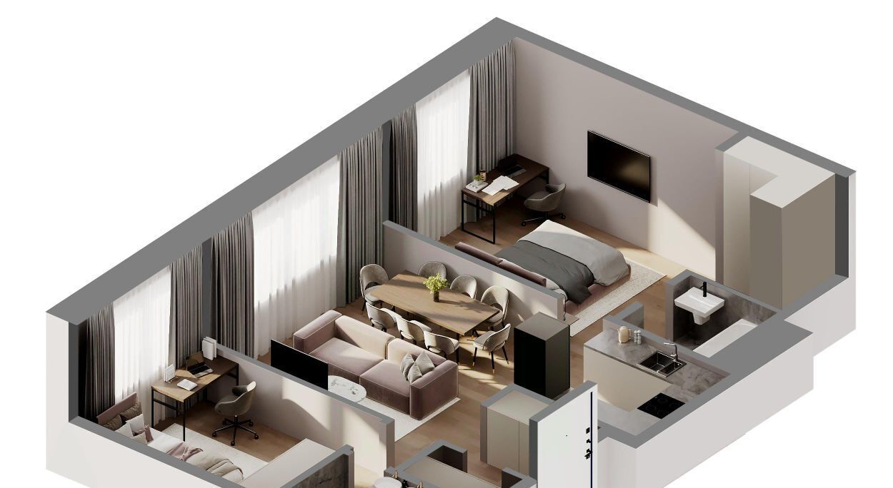 квартира г Красногорск Павшино ул Центральная 68а ЖК М_5 фото 2