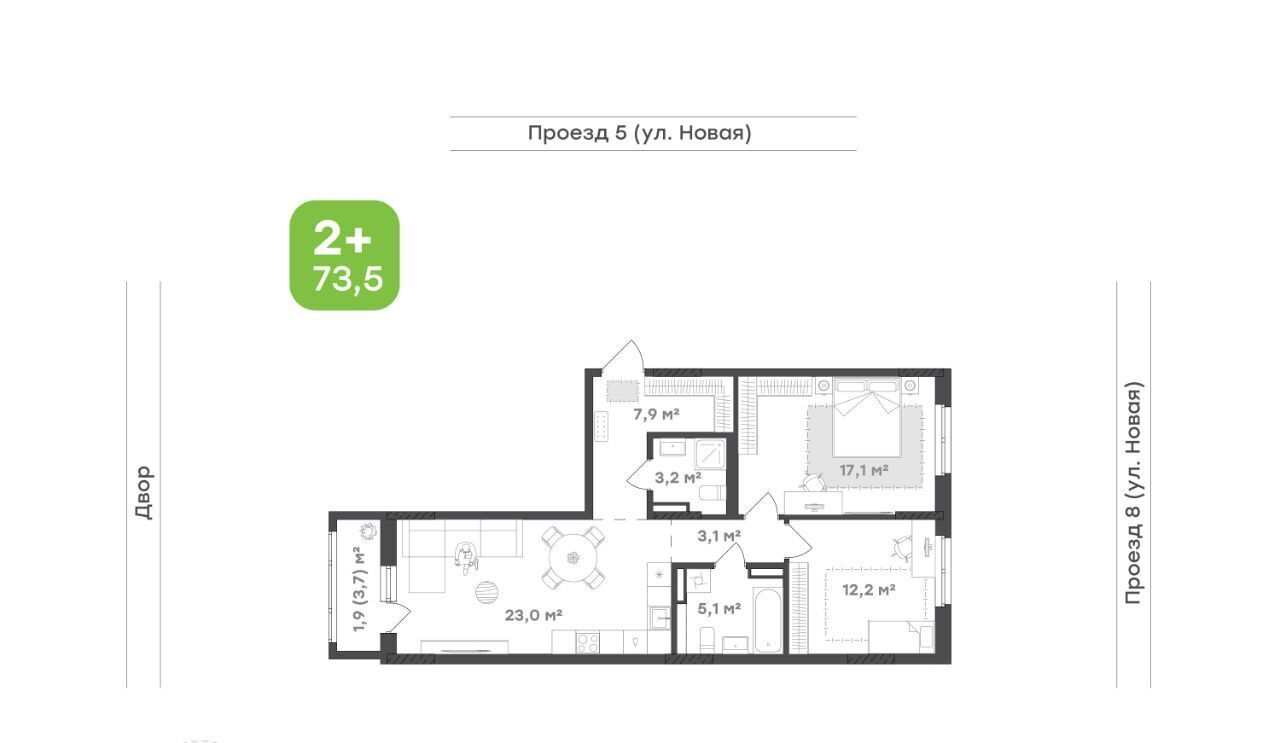 квартира г Екатеринбург Чкаловская Академический 20-й кв-л, Академический мкр фото 1