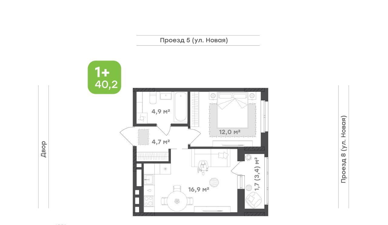 квартира г Екатеринбург Академический Чкаловская 20-й кв-л, Академический мкр фото 1