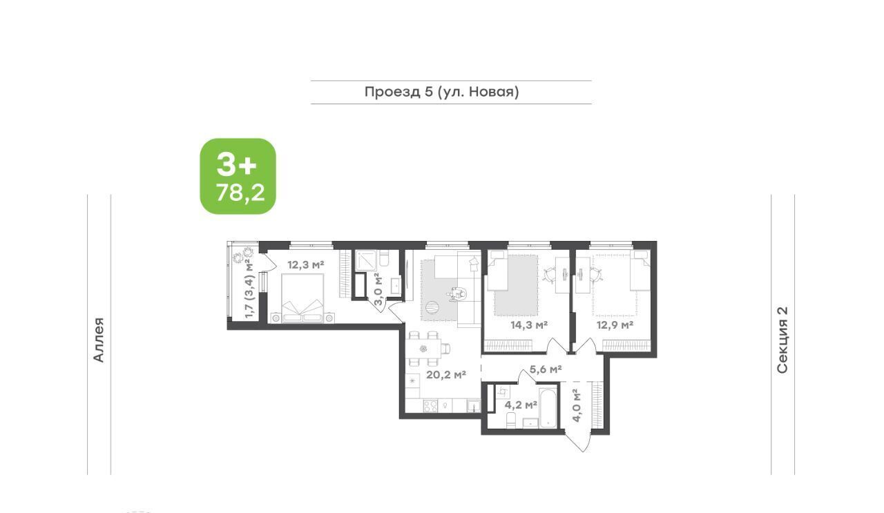 квартира г Екатеринбург Академический Чкаловская 20-й кв-л, Академический мкр фото 1