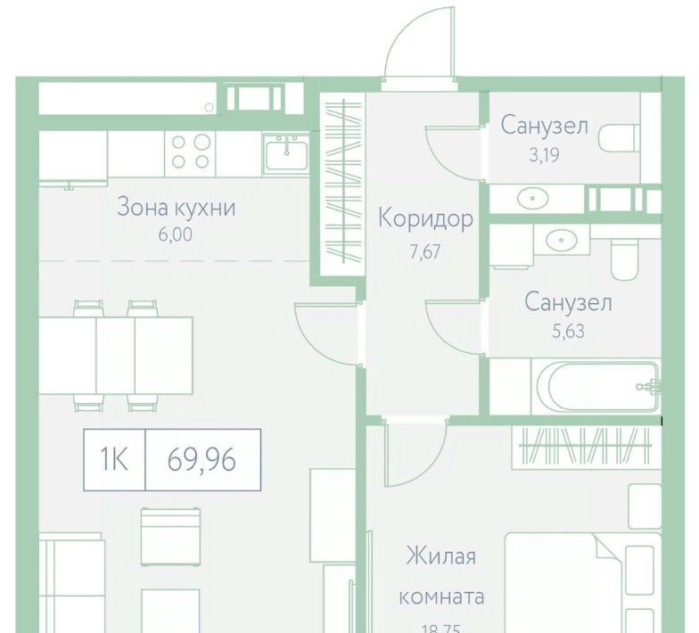 квартира г Хабаровск р-н Центральный пер Доступный 14 фото 3