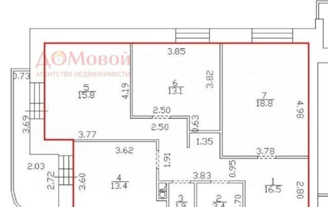 квартира г Смоленск р-н Промышленный ул Ломоносова 10б фото 20