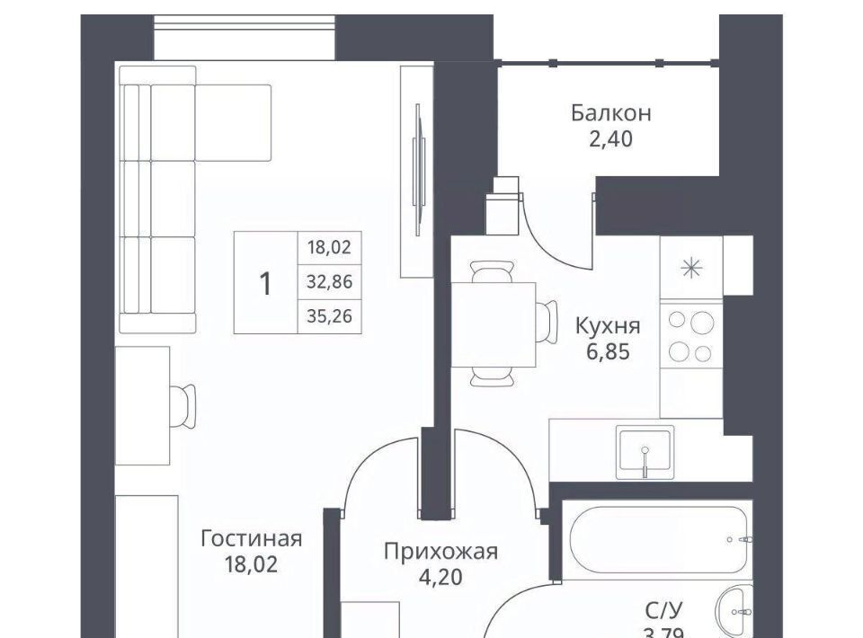 квартира г Новосибирск р-н Заельцовский Заельцовская ул Дуси Ковальчук 246 фото 1