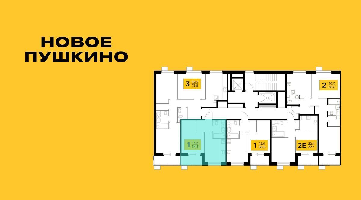 квартира г Пушкино ЖК Новое Пушкино к 23, Медведково фото 2