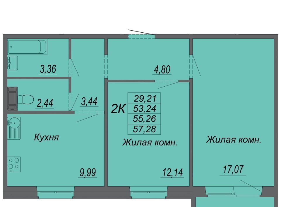квартира г Хабаровск р-н Индустриальный Южный микрорайон ул Рокоссовского фото 1