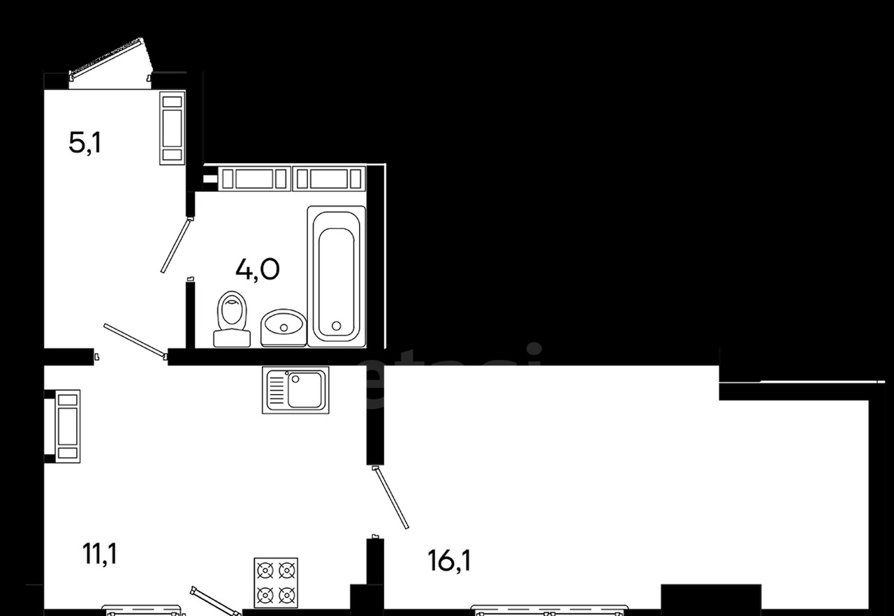 квартира г Симферополь ул Трубаченко 21/1 фото 3