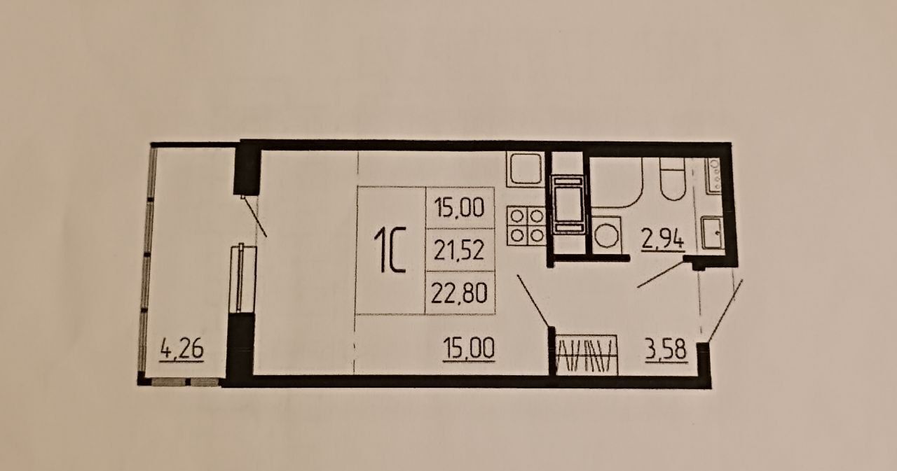квартира г Санкт-Петербург дор Торфяная 15к/3 ЖК «ArtLine в Приморском» Старая деревня фото 14