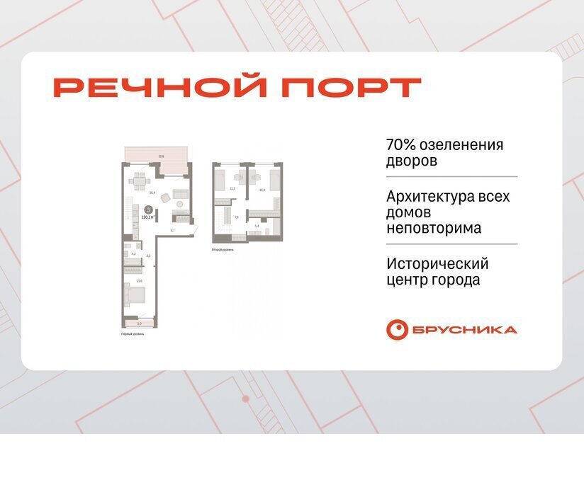 квартира г Тюмень жилой район «Речной порт» фото 1