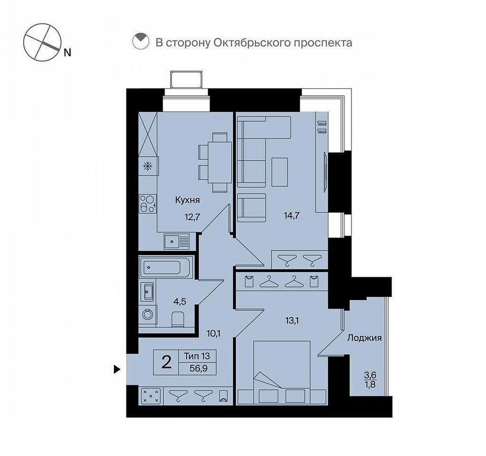квартира г Сыктывкар ул Тентюковская 320к/4 фото 18