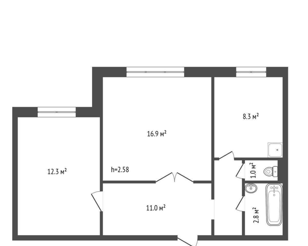 квартира г Красноярск Взлётка ул Молокова 29 м-н фото 19