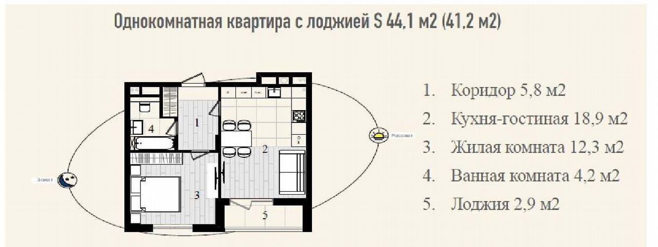 квартира г Калуга р-н Московский ул Пухова ЖК "ЭТАЛОН" фото 9