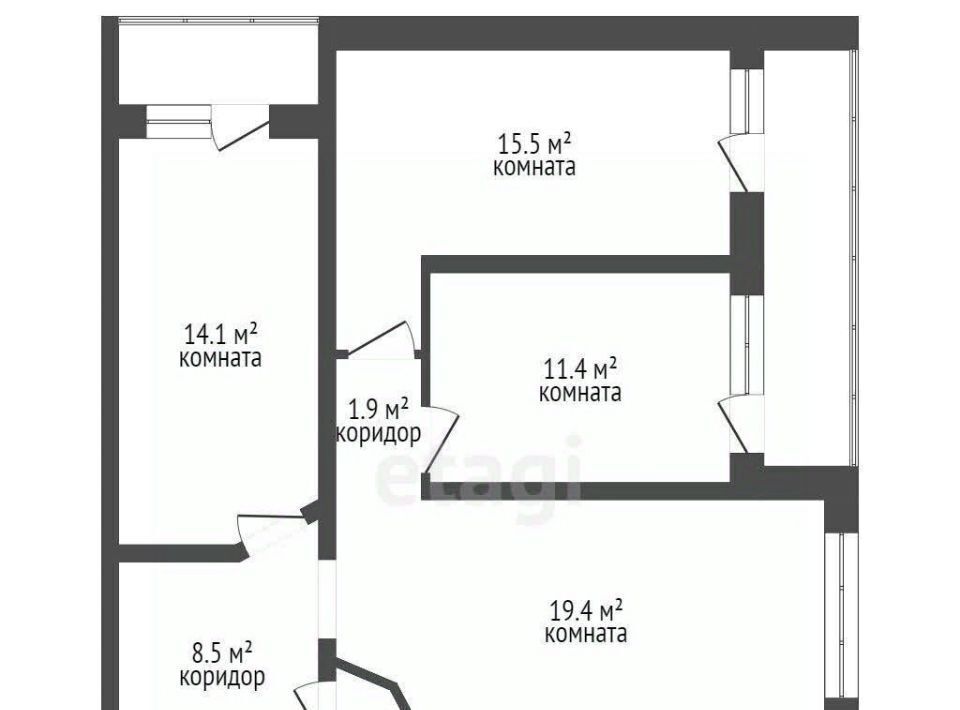 квартира г Набережные Челны р-н Центральный ул Раскольникова 71а фото 2