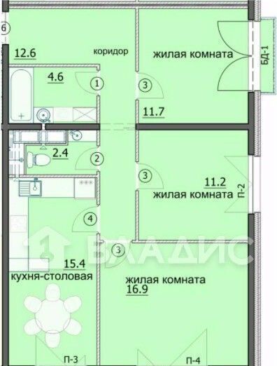 квартира г Пенза р-н Октябрьский ул Яшиной 6 фото 2