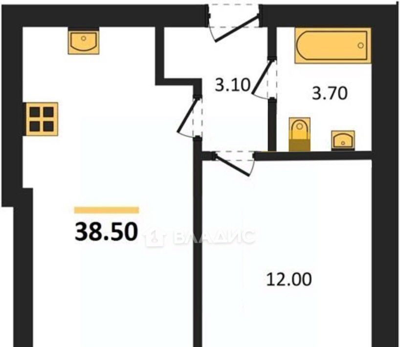 квартира г Калининград р-н Центральный ул Сержанта Мишина 83к/1 фото 12