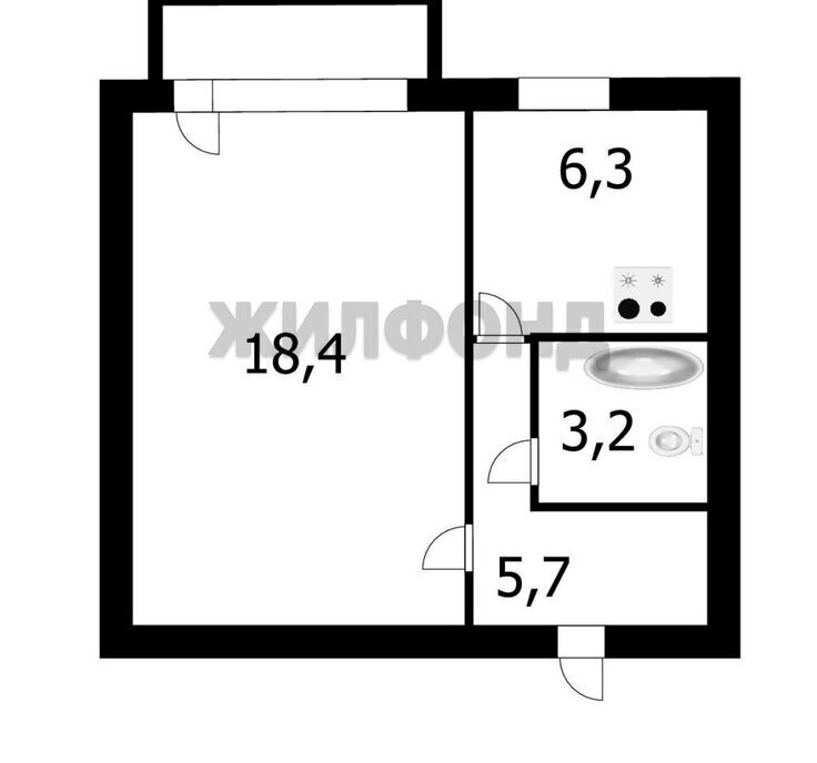 квартира г Кемерово р-н Кировский ул Халтурина 37а фото 9