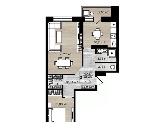 квартира р-н Заволжский ул Красноборская 38к/2 фото