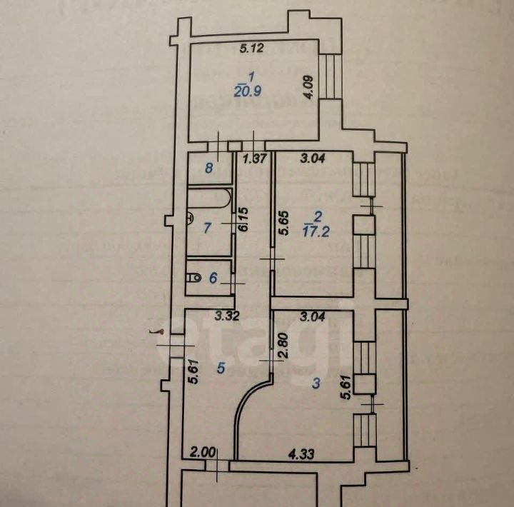 квартира г Ухта наб Газовиков 4/2 фото 25
