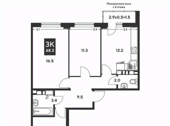 квартира г Краснодар р-н Прикубанский ул Конгрессная 17 фото 1