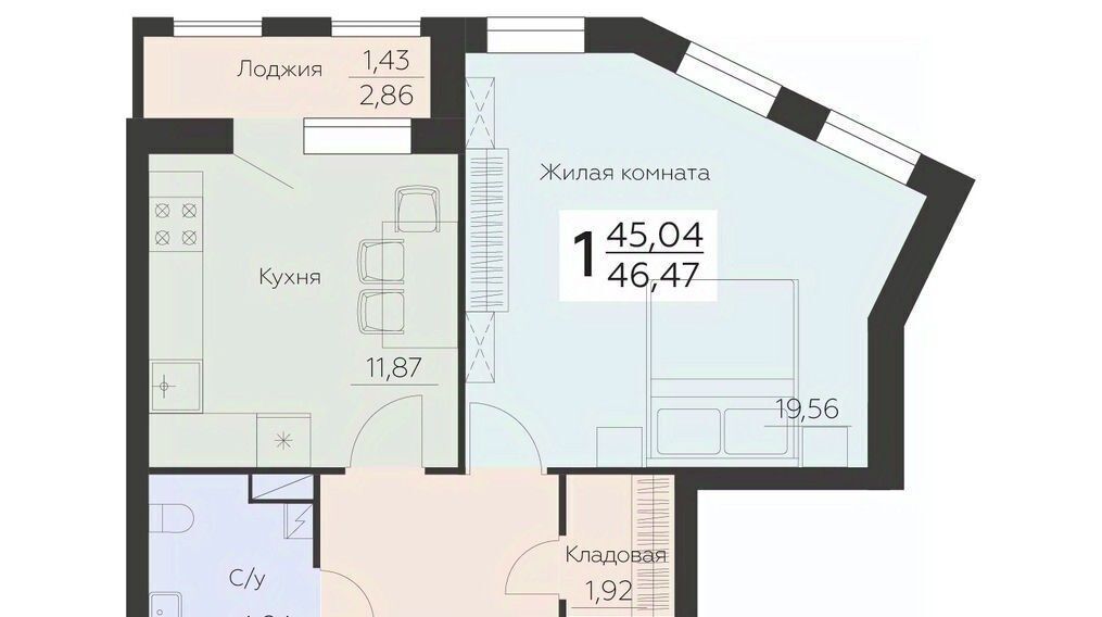 квартира г Воронеж р-н Левобережный ул Ленинградская 29б фото 1