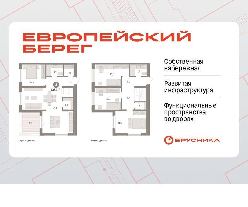квартира г Новосибирск р-н Октябрьский Речной вокзал ул Большевистская микрорайон «Евроберег» с 49 фото 1
