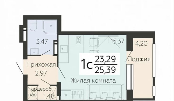квартира г Воронеж р-н Левобережный пр-кт Ленинский 108а фото 9