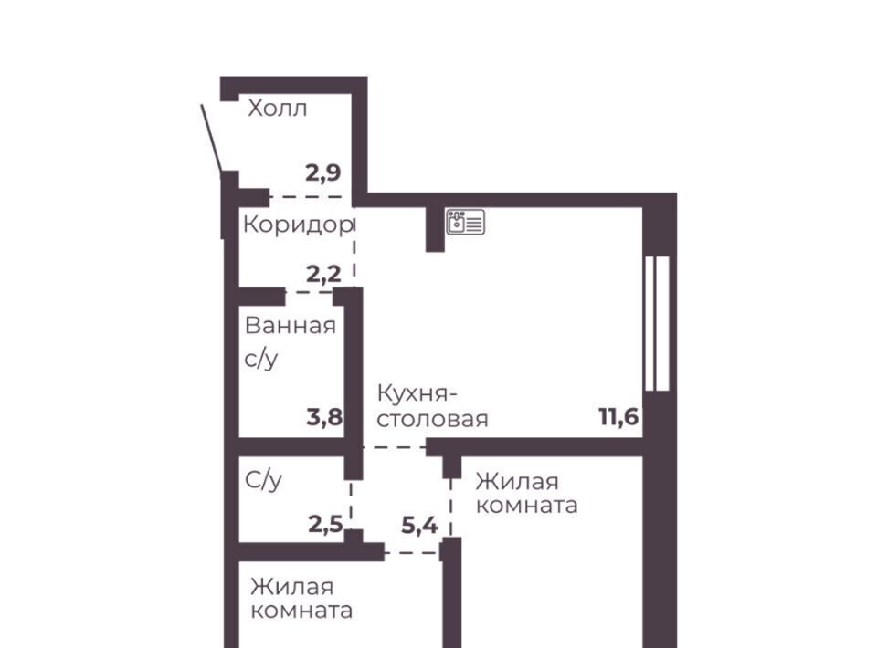 квартира г Челябинск р-н Тракторозаводский пр-кт Ленина 1 фото 1