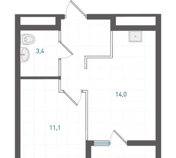 квартира г Екатеринбург Машиностроителей ул Учителей 33/3 фото 2