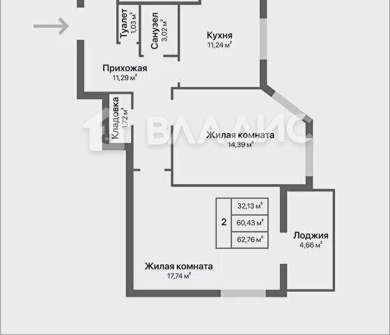 квартира г Калуга ул Серафима Туликова 4 фото 9