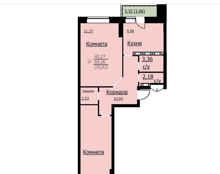 квартира г Ярославль р-н Заволжский ул Красноборская 38 корп. 3 фото 15