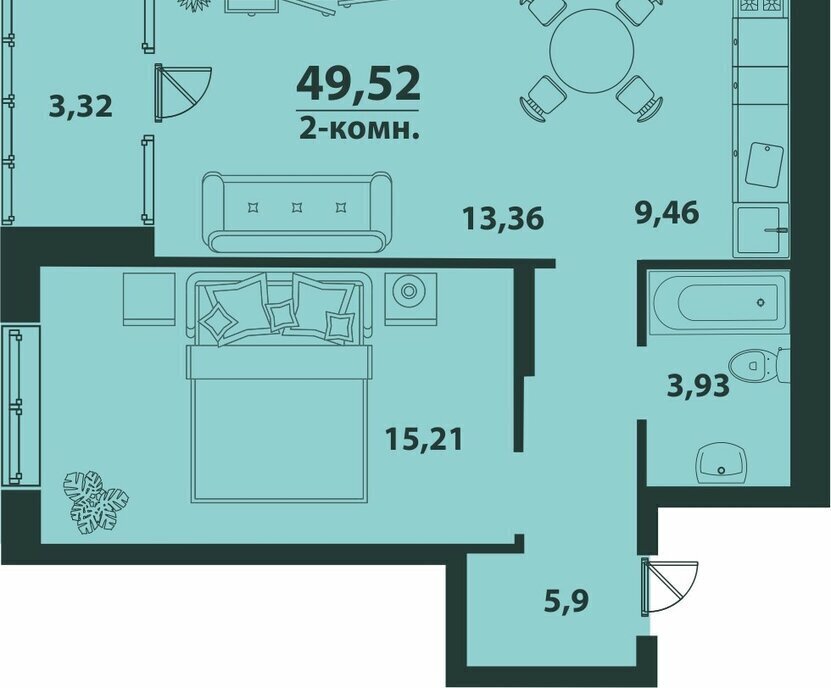 квартира г Ульяновск ул Аблукова 22 фото 1