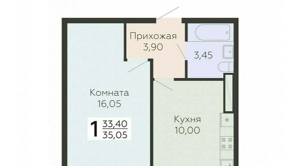 квартира г Всеволожск Южный ЖК Радужный Проспект Большевиков фото 1