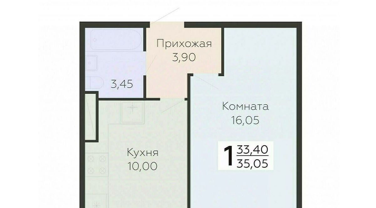квартира г Всеволожск Южный ЖК Радужный Проспект Большевиков фото 1