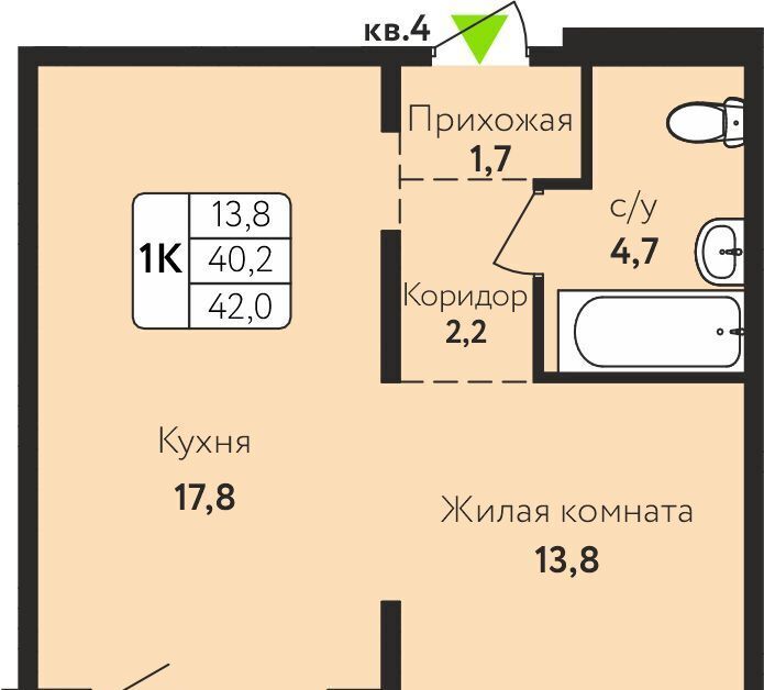 квартира г Барнаул р-н Индустриальный ул Солнечная Поляна 71 фото 1