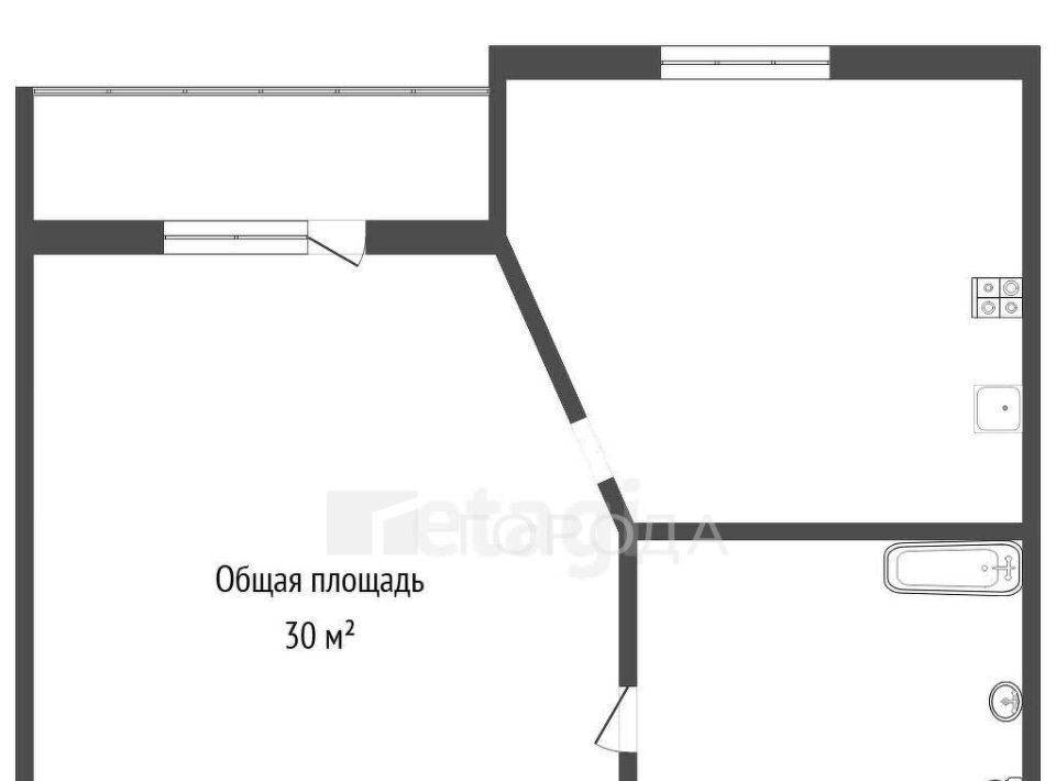 квартира г Барнаул р-н Индустриальный ул Лазурная 41 фото 2