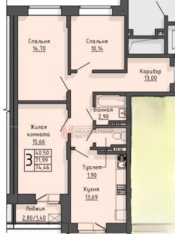 квартира г Старый Оскол мкр-н Центральный, 4А фото 1