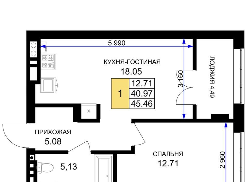 квартира р-н Гурьевский г Гурьевск ЖК «Включи» фото 1